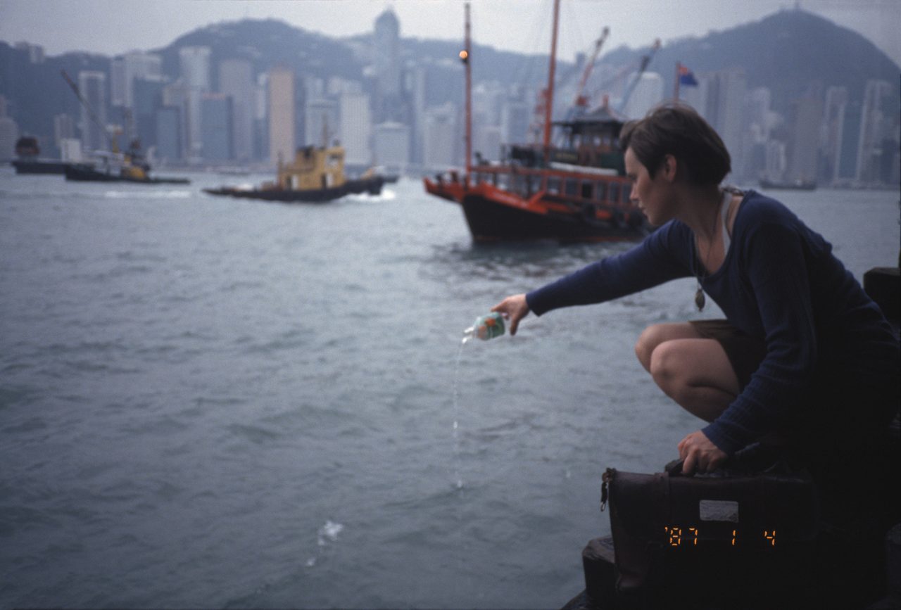 Pouring Bottled Water into the Victoria Harbour